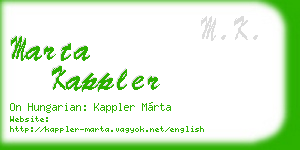 marta kappler business card